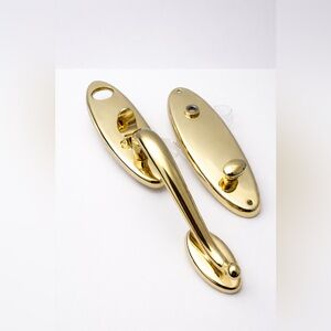 Vintage Baldwin Estate Heavy Solid Brass Dummy Entry Door Handleset Plate Set